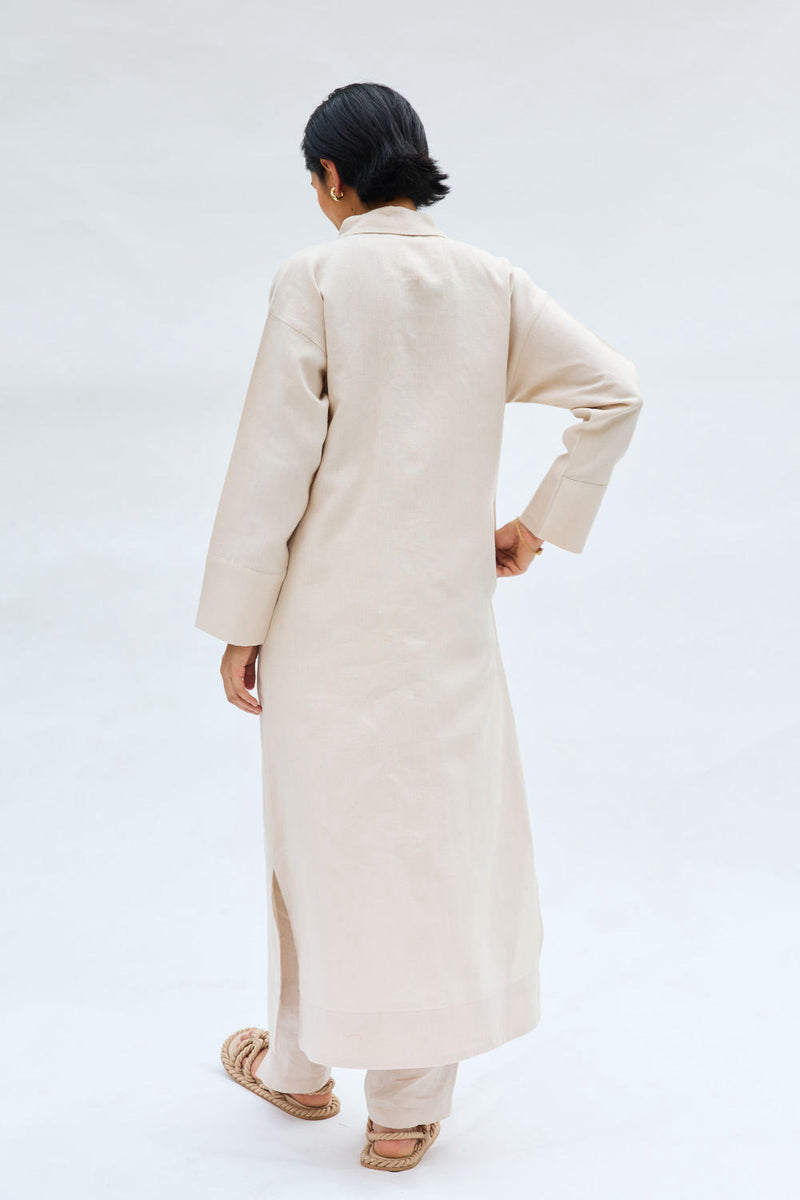 Breezy Tide Linen Kurta
