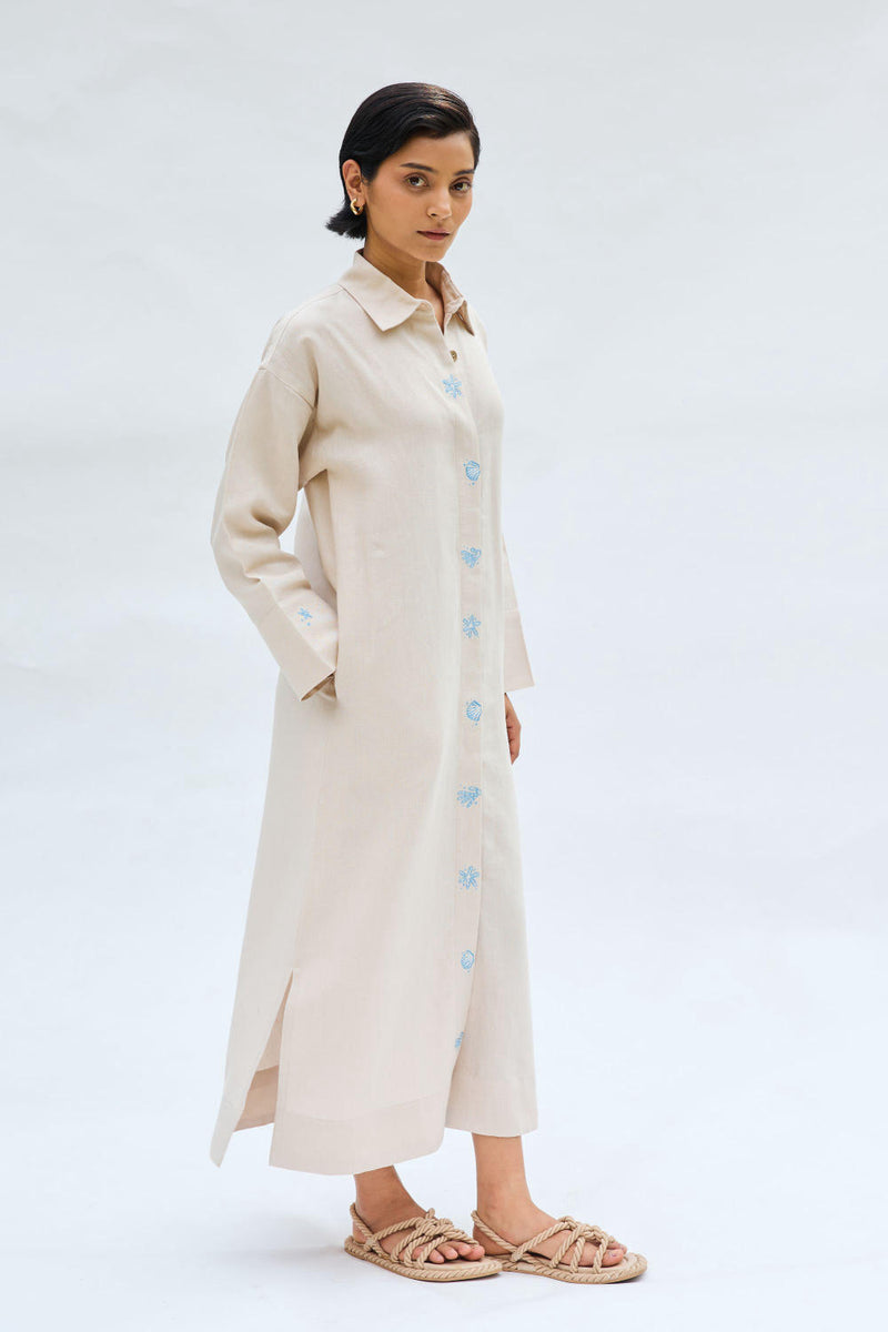 Breezy Tide Linen Kurta