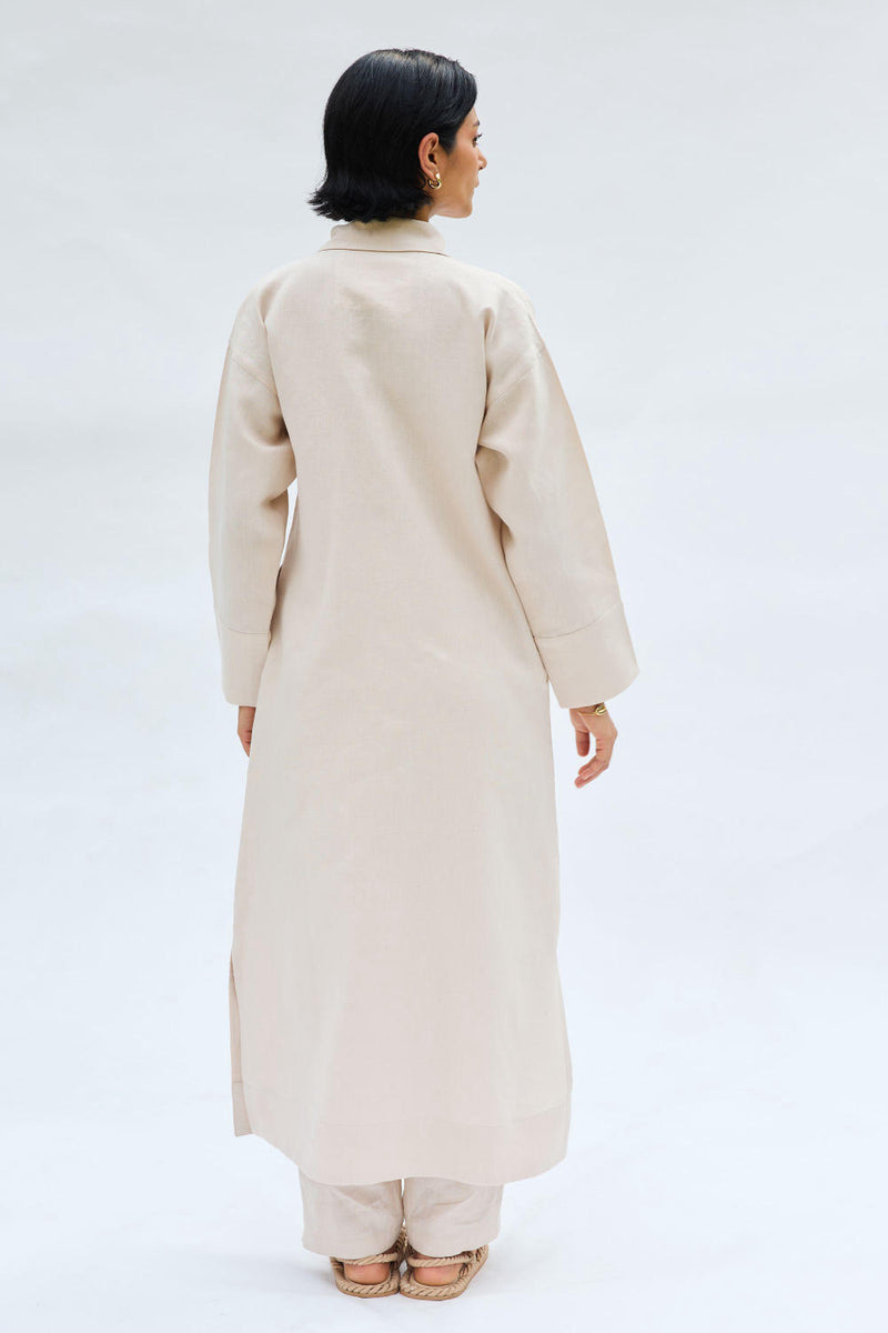 Breezy Tide Linen Kurta