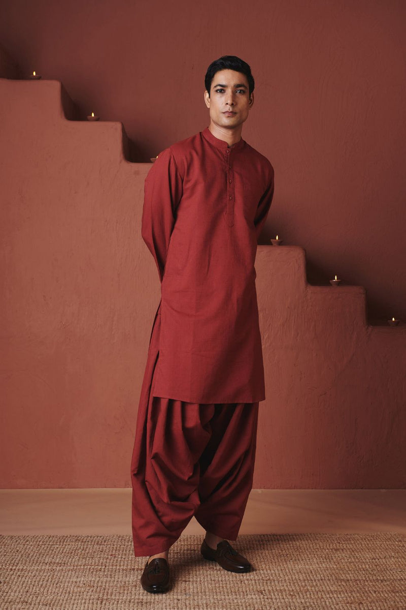 Brick Co Linen Men's Dhoti Kurta Set