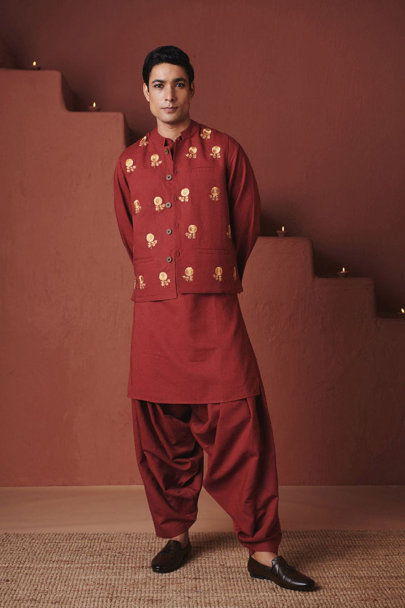 Brick Co Linen Men's Nehru Jacket