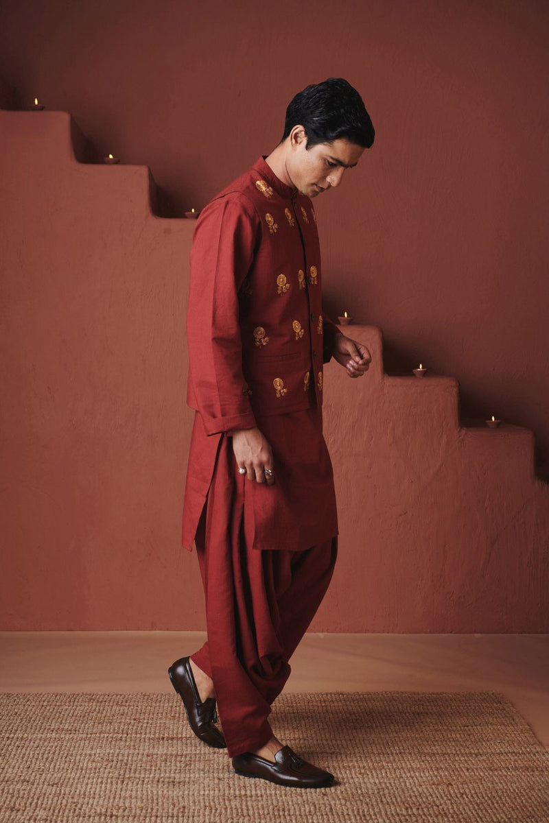 Brick Co Linen Men's Nehru Jacket