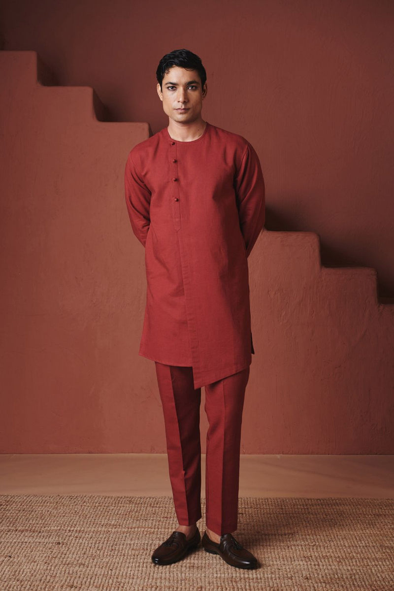 Brick Co Linen Men's Side Open Kurta Set
