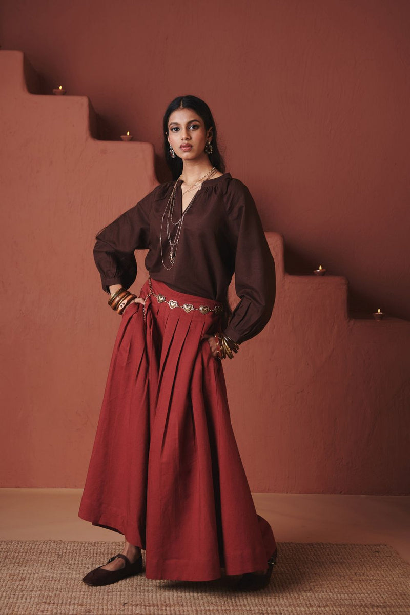 Brick Co Linen Multi Pleated Pants