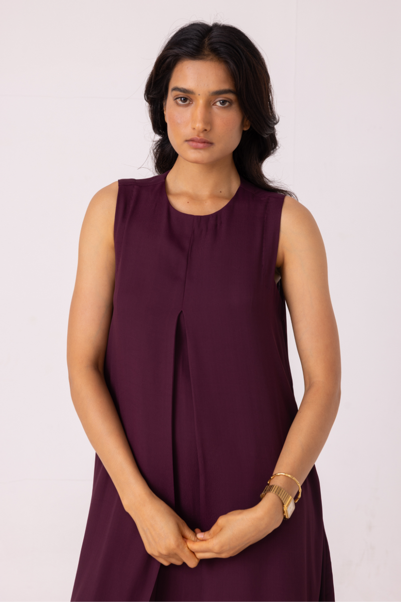 Brooke Wine Midi Dress cotton by The Summer House for women in Singapore