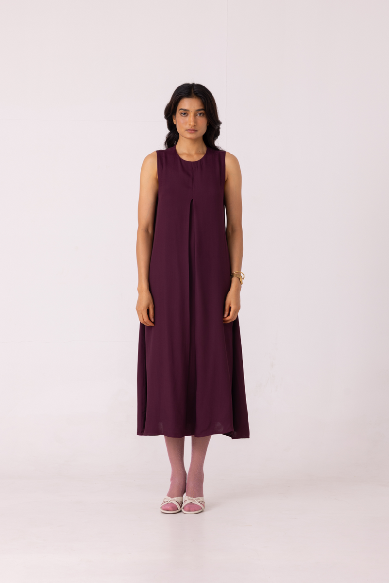 Brooke Wine Midi Dress cotton by The Summer House for women in Singapore