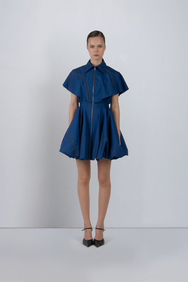 CAPRI BUBBLE DRESS - Lapis dress by Leh Studios in lapis for women in Singapore
