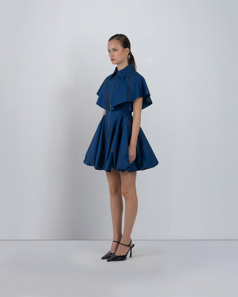 CAPRI BUBBLE DRESS - Lapis dress by Leh Studios in lapis for women in Singapore