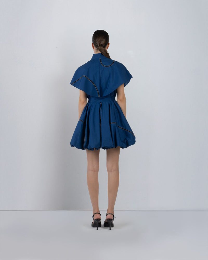 CAPRI BUBBLE DRESS - Lapis dress by Leh Studios in lapis for women in Singapore