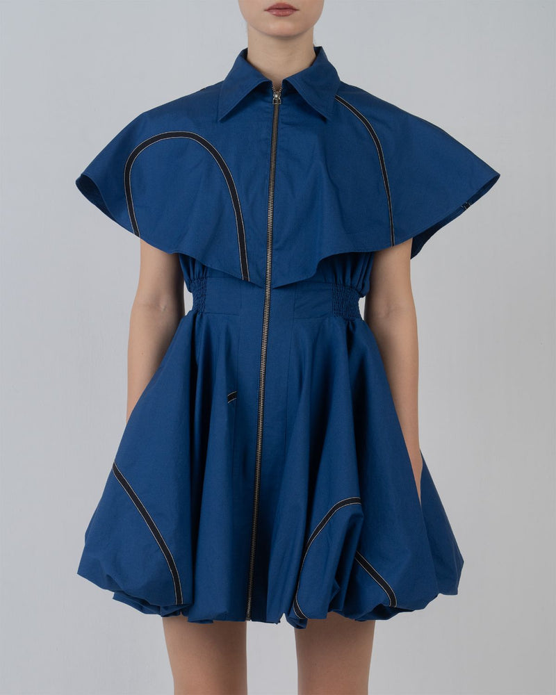 CAPRI BUBBLE DRESS - Lapis dress by Leh Studios in lapis for women in Singapore