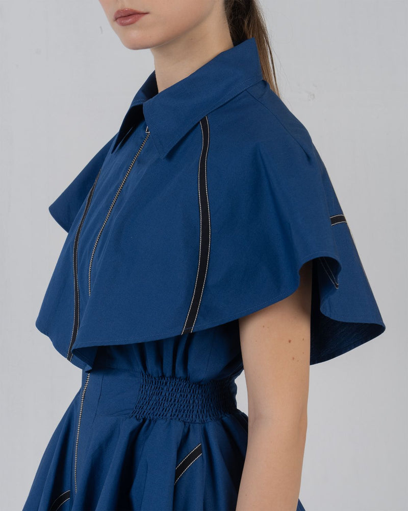 CAPRI BUBBLE DRESS - Lapis dress by Leh Studios in lapis for women in Singapore