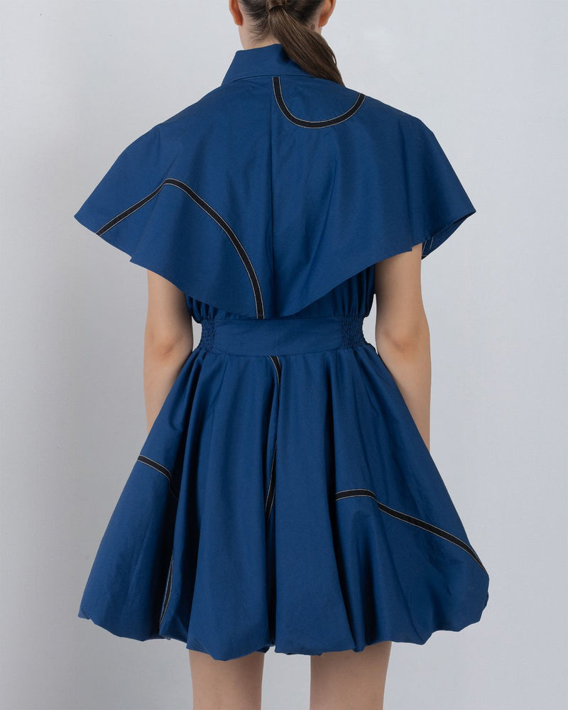 CAPRI BUBBLE DRESS - Lapis dress by Leh Studios in lapis for women in Singapore