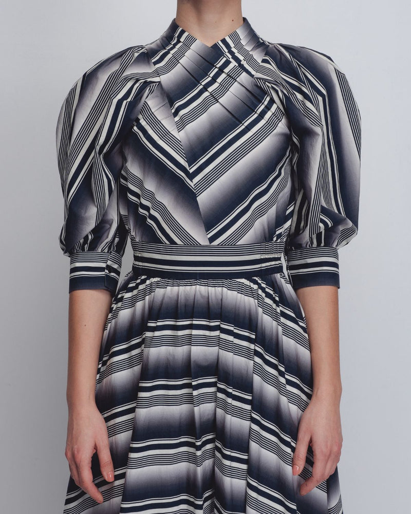 Celena Dress - Black + White Stripes cotton Buy Celena Dress - Black + White Stripes from C&W | Dresses for Women by Leh Studios in black color for women in Singapore
