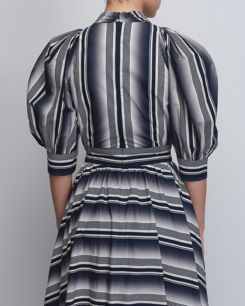 Celena Dress - Black + White Stripes cotton Buy Celena Dress - Black + White Stripes from C&W | Dresses for Women by Leh Studios in black color for women in Singapore
