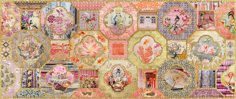 Chinoiserie In Gold & Blush Pinks