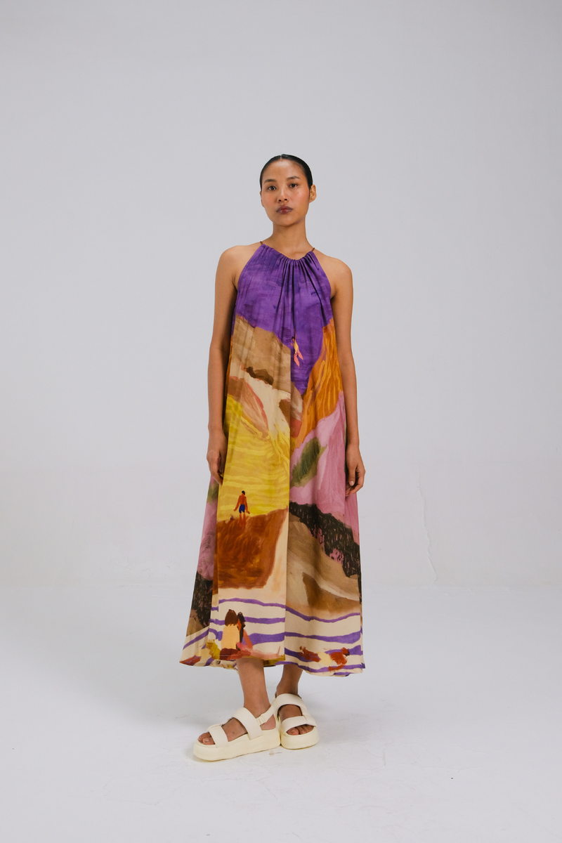 CIRCLE LONG DRESS - SWIMMERS by CORD for women in Singapore