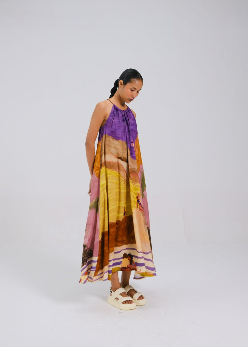 CIRCLE LONG DRESS - SWIMMERS by CORD for women in Singapore