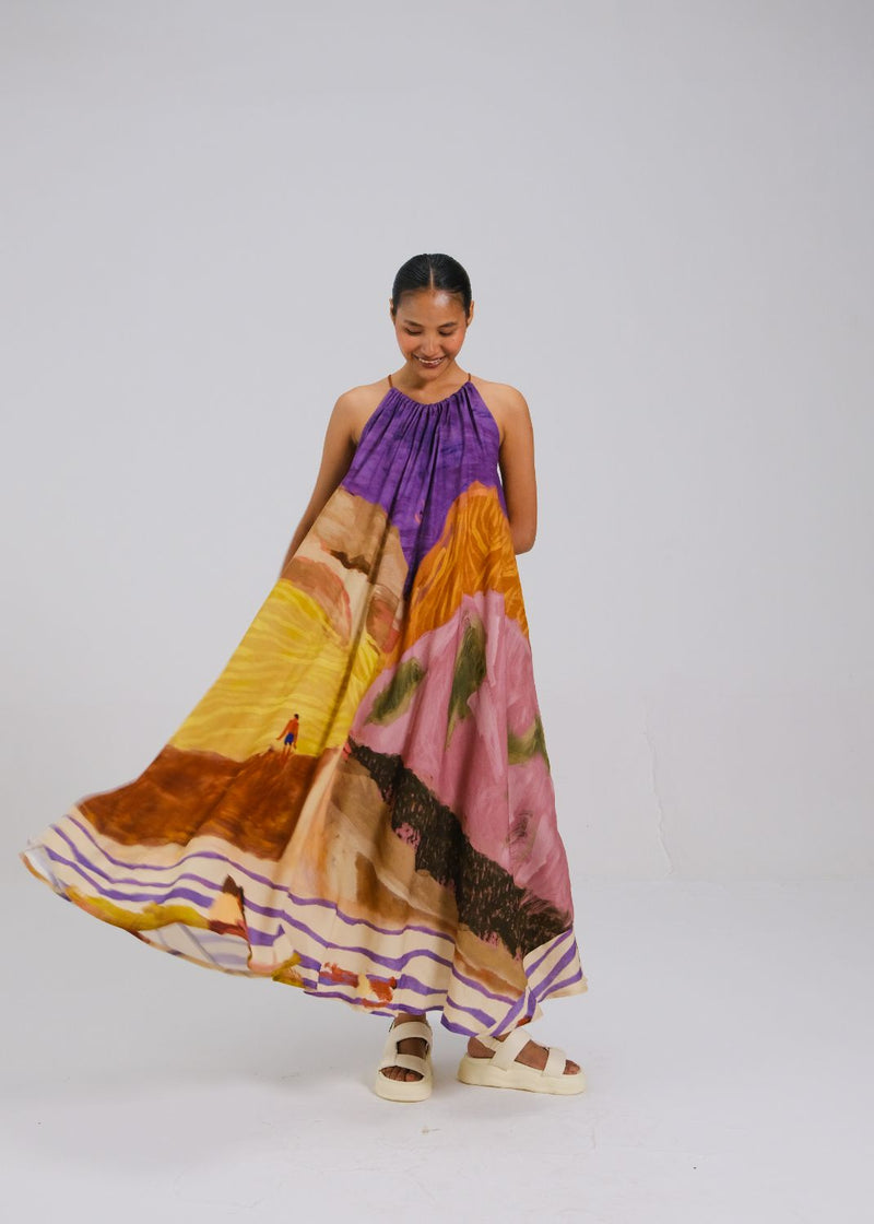 CIRCLE LONG DRESS - SWIMMERS by CORD for women in Singapore