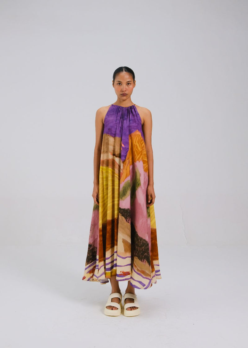 CIRCLE LONG DRESS - SWIMMERS by CORD for women in Singapore