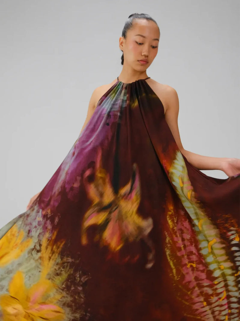 Circle Long Dress - X-Ray cotton by CORD for women in Singapore