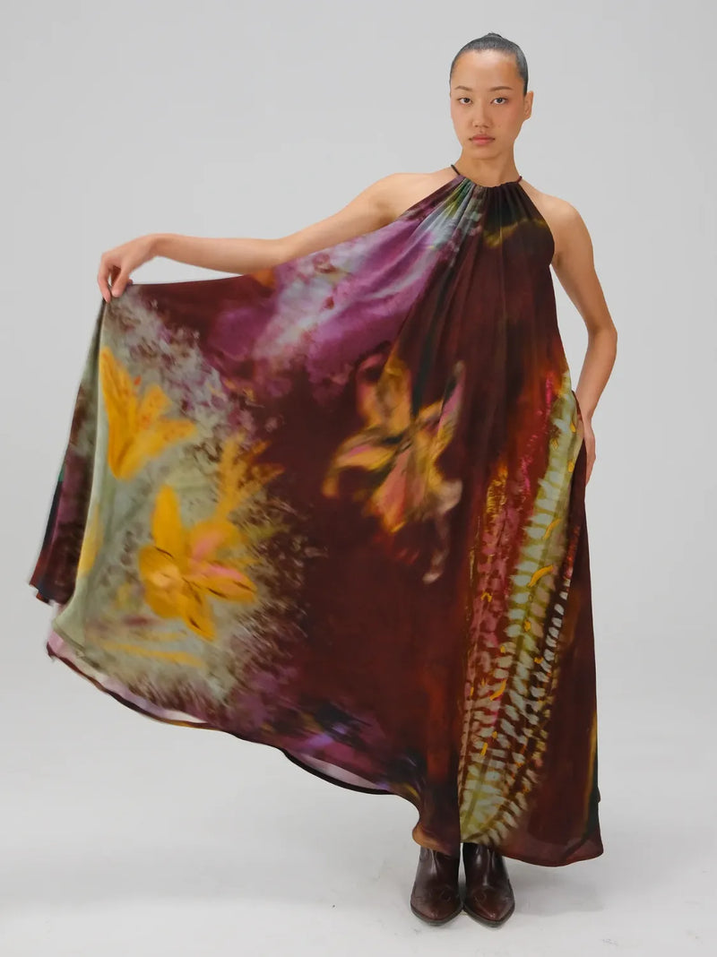 Circle Long Dress - X-Ray cotton by CORD for women in Singapore