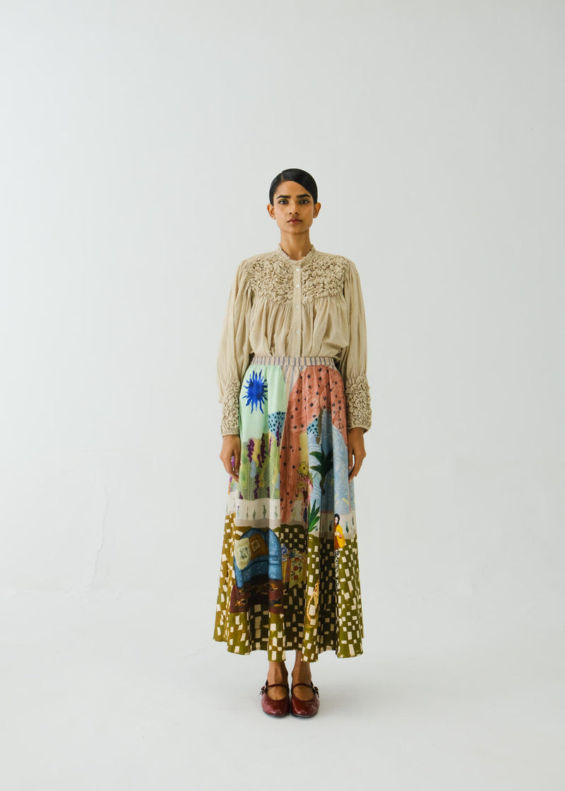 CIRCLE SKIRT-ALICE satin by CORD for women in Singapore