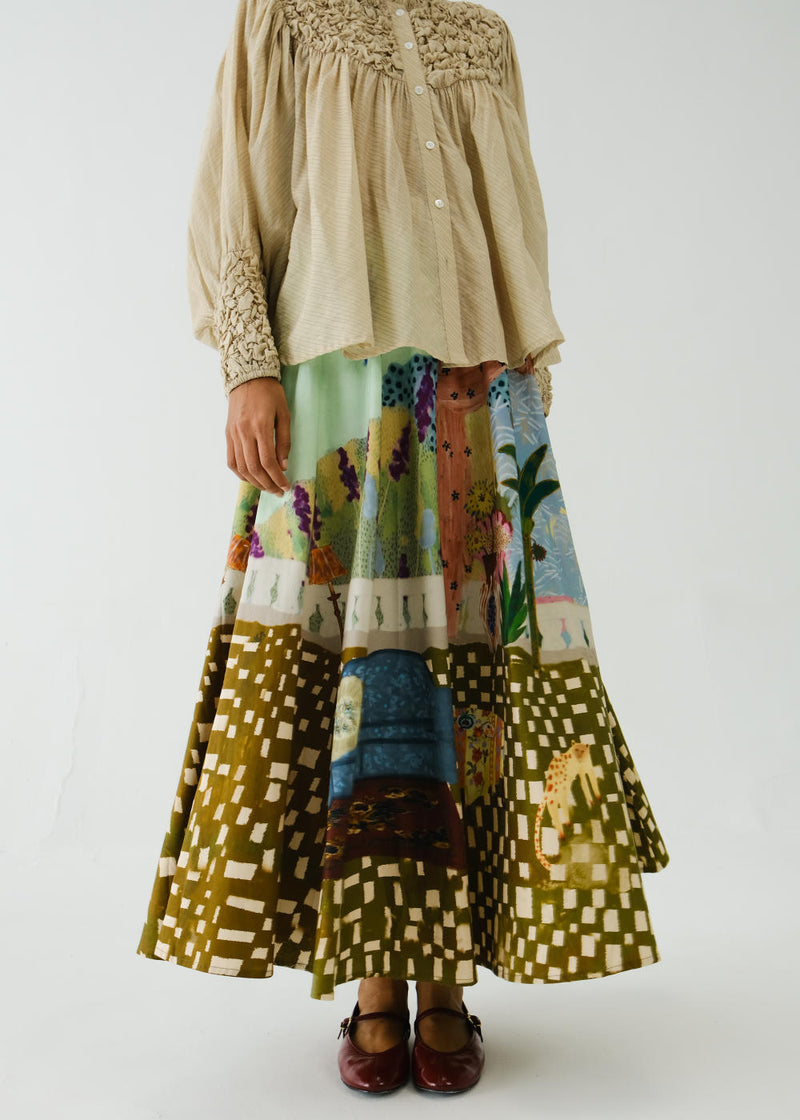 CIRCLE SKIRT-ALICE satin by CORD for women in Singapore