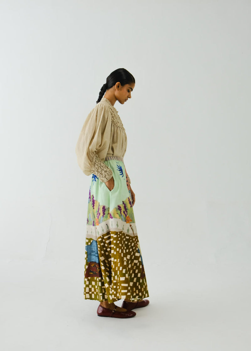 CIRCLE SKIRT-ALICE satin by CORD for women in Singapore