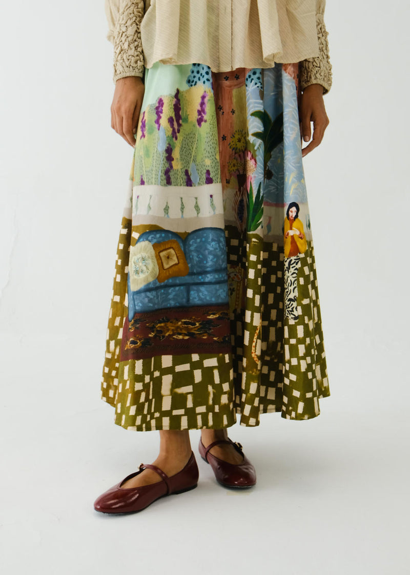 CIRCLE SKIRT-ALICE satin by CORD for women in Singapore