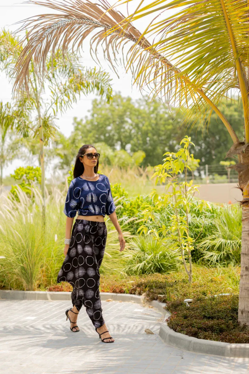 CIR SHIB WRAP DHOTI-BLACK silk by Dyelogue in black color for women in Singapore