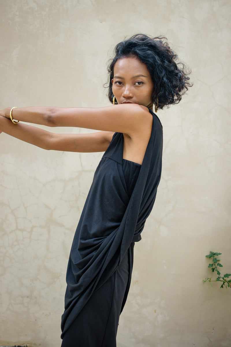 Cleo Dress Tencel Dress By Su By Hand In Black For Women In Singapore