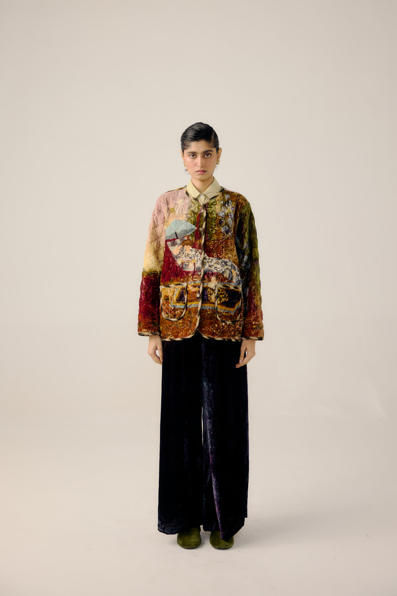 COLLARLESS QUILTED JACKET-Lakeside by CORD for women in Singapore