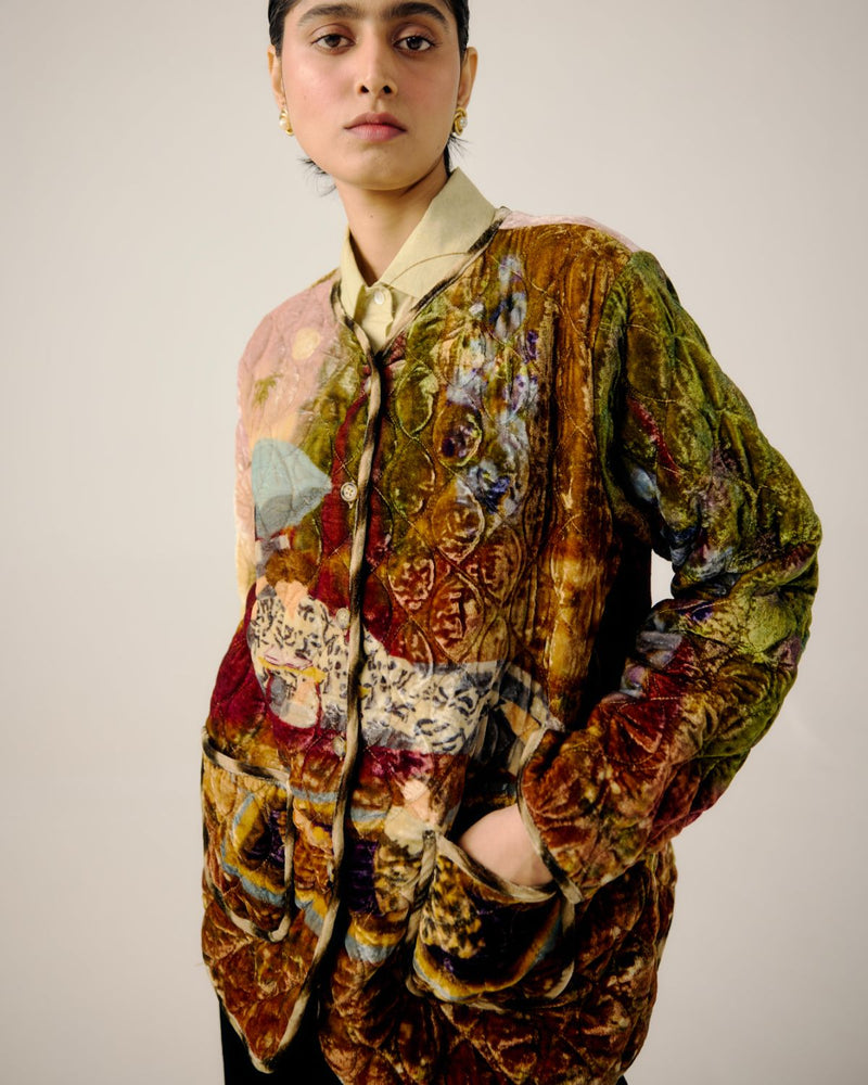 COLLARLESS QUILTED JACKET-Lakeside by CORD for women in Singapore
