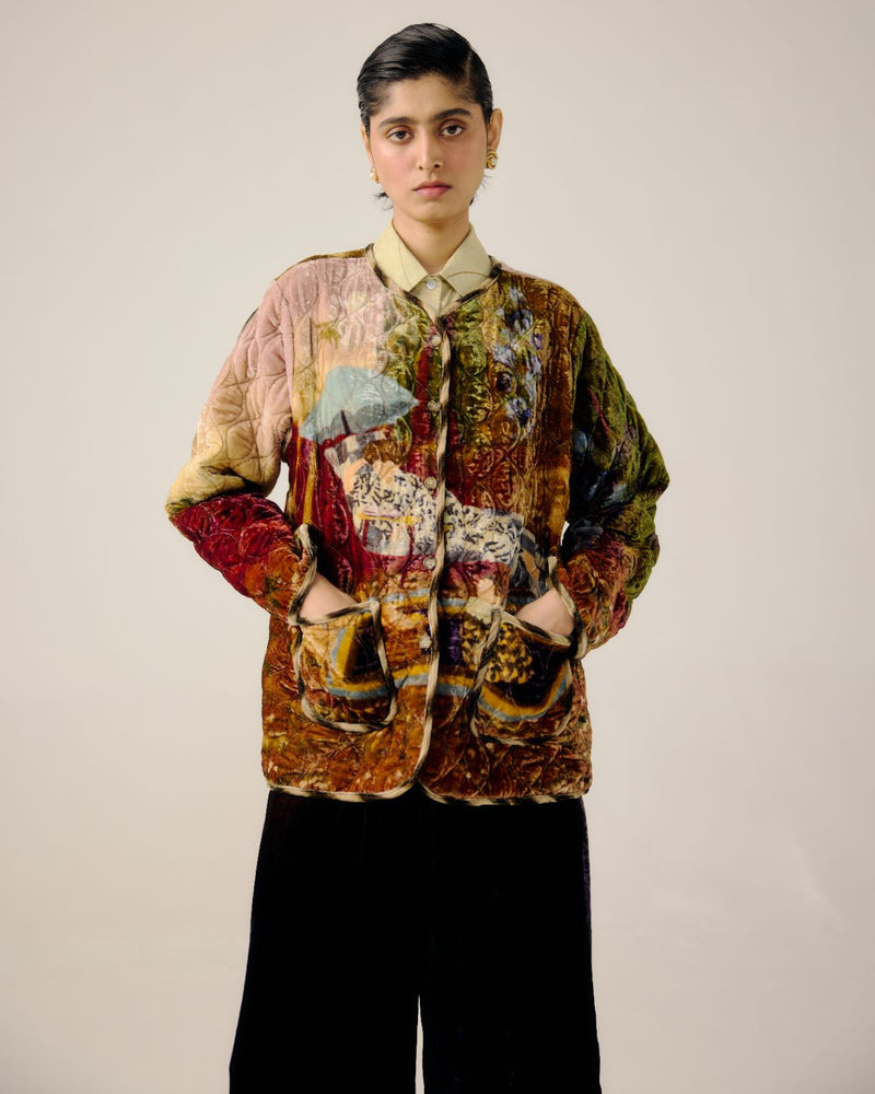 COLLARLESS QUILTED JACKET-Lakeside by CORD for women in Singapore