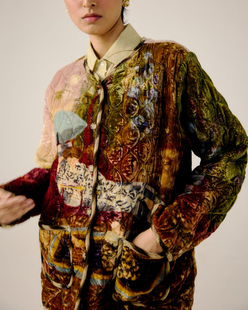 COLLARLESS QUILTED JACKET-Lakeside by CORD for women in Singapore