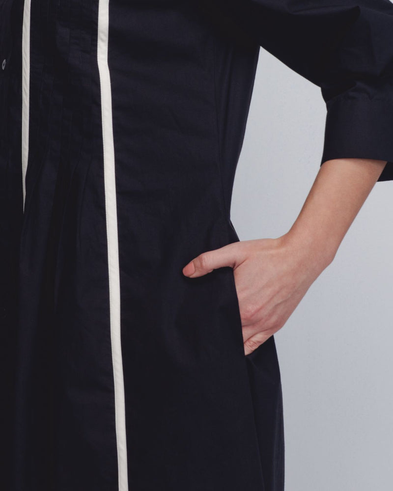 Column Shirt Dress - Black cotton Buy Column Shirt Dress - Black from C&W | Dresses for Women by Leh Studios in black color for women in Singapore