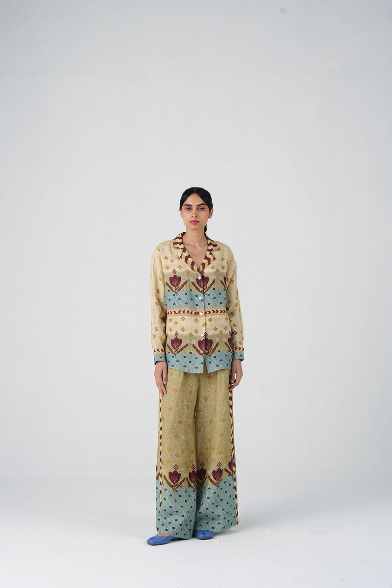 Lounge Pant-Fresco linen pant/trouser by CORD in multi-color for women in Singapore