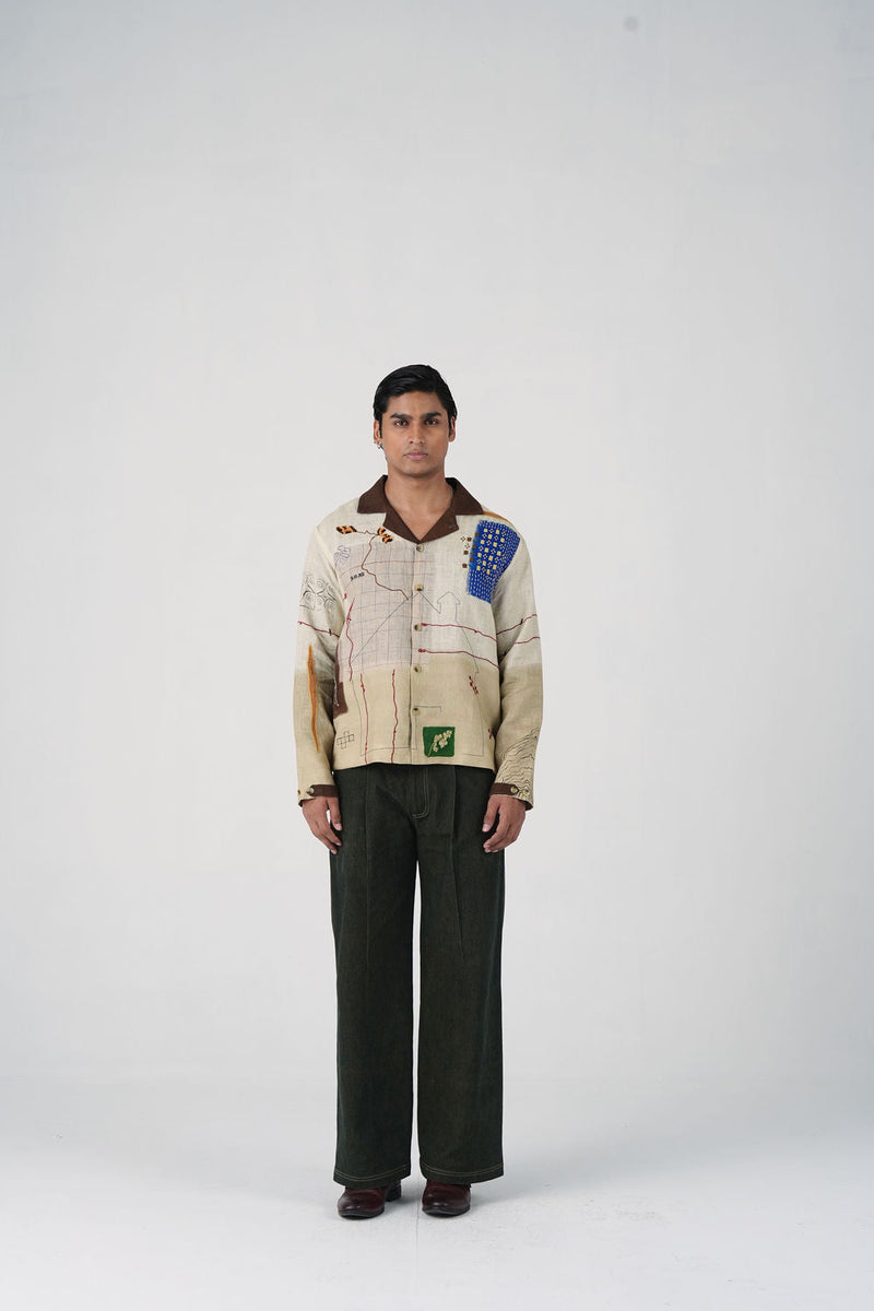 Archive Set-Mood Board linen co-ord set by CORD MEN in multi-color for men in Singapore