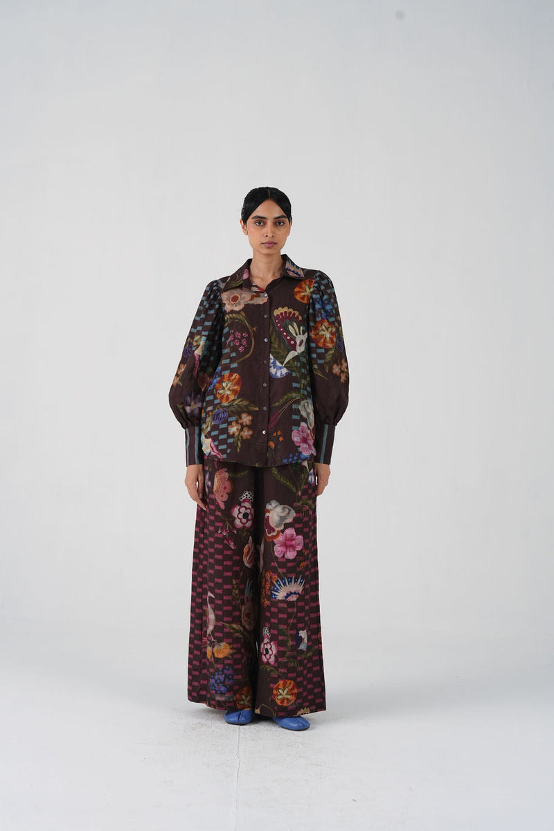 Lily Set-Floret linen co-ord set by CORD in multi-color for women in Singapore