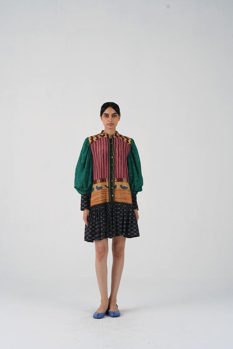 Ruth Dress-Fresco cotton dress by CORD in multi-color for women in Singapore