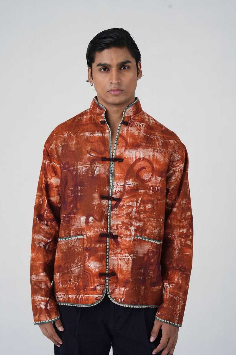Knot Jacket-Sai linen jacket by CORD MEN in multi-color for men in Singapore