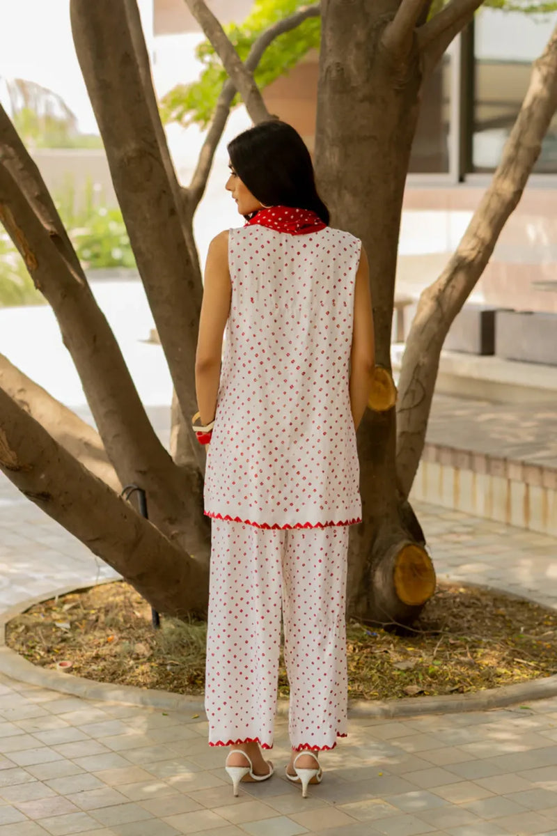 COWL PANT SET WITH SL TOP-WHITE silk by Dyelogue in white color for women in Singapore