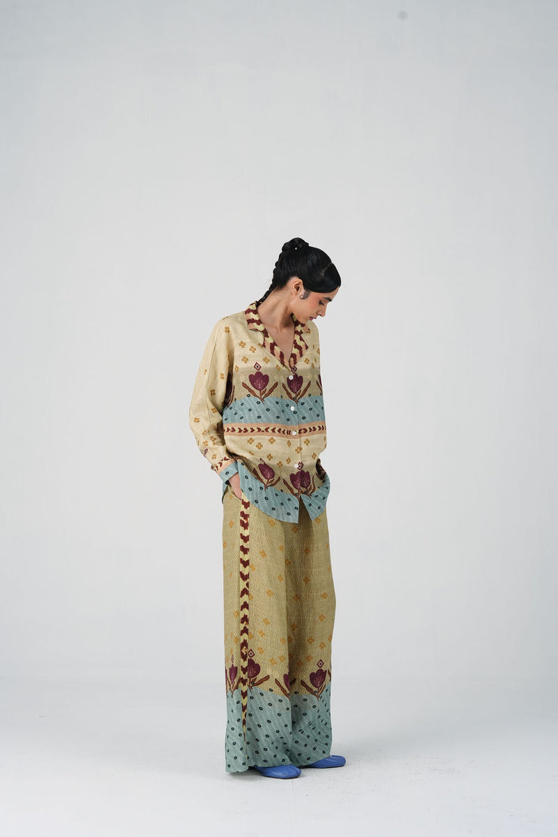 Lounge Pant-Fresco linen pant/trouser by CORD in multi-color for women in Singapore