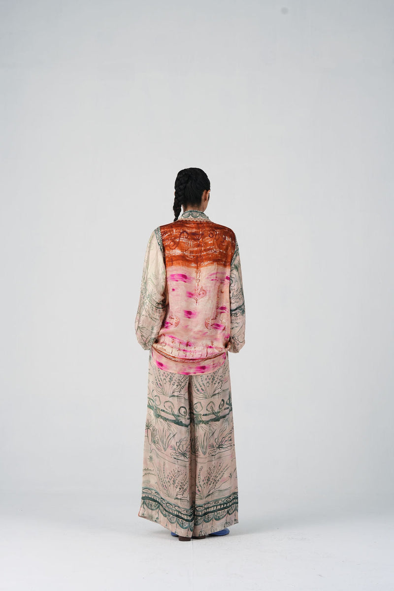 Pareo Pant-Sai satin pant/trouser by CORD in multi-color for women in Singapore