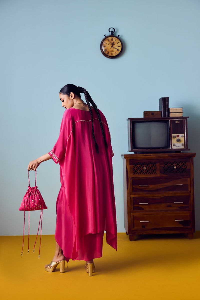 Nexa Pink Hi Low Top & Skirt Set