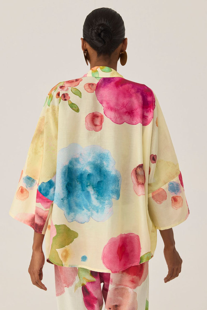Californian Poppies Co-ord Set silk by World of SiSa for women in Singapore