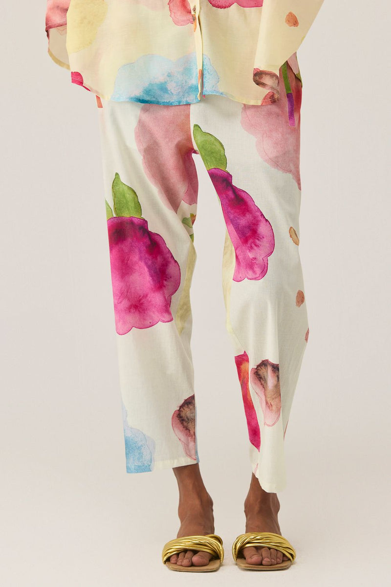 Californian Poppies Co-ord Set silk by World of SiSa for women in Singapore