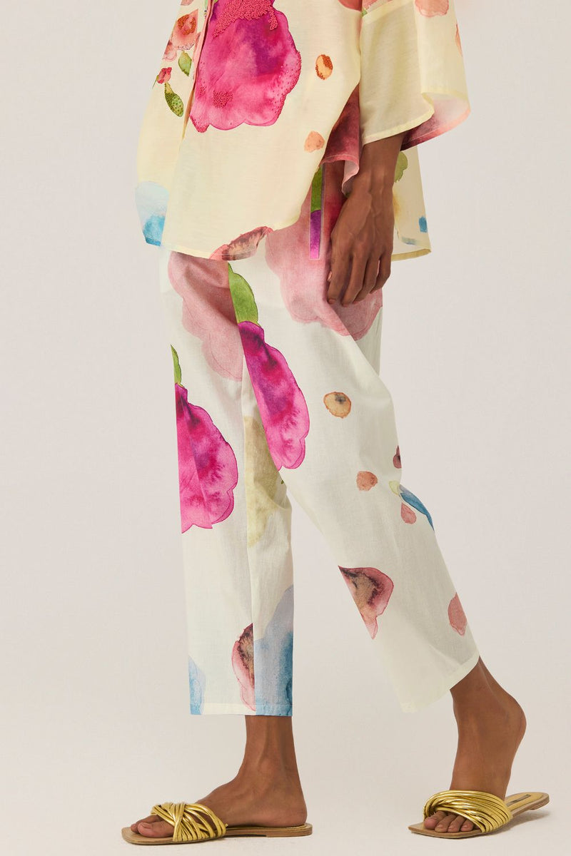 Californian Poppies Co-ord Set silk by World of SiSa for women in Singapore
