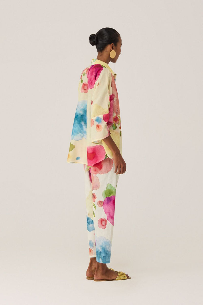Californian Poppies Co-ord Set silk by World of SiSa for women in Singapore