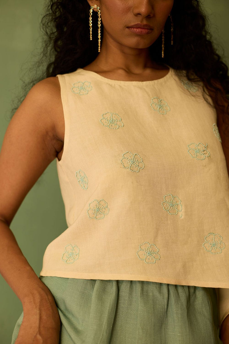 Hibiscus Anaar Asymmetrical Hem Co-ord Set cotton by World of SiSa for women in Singapore
